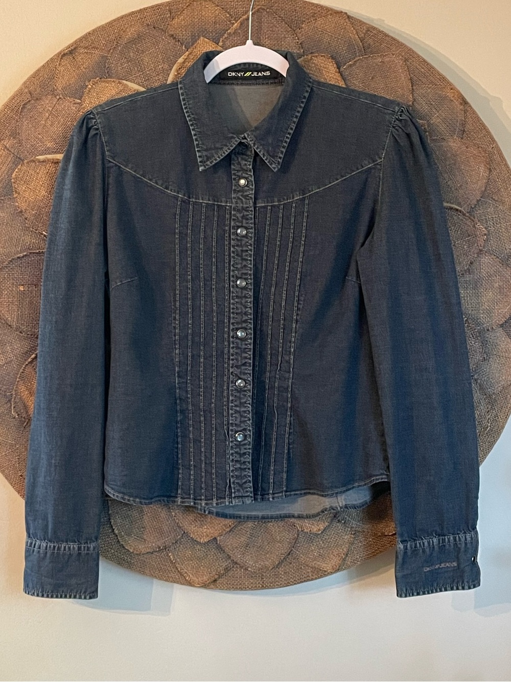 DKNY Jeans Denim Western Button Down Shirt